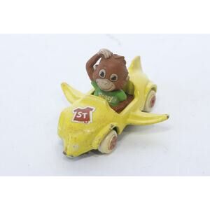 Shirt Tales, Bogey the Monkey in Yellow Banana Car, Toy Vehicle, 1981, ERTL,